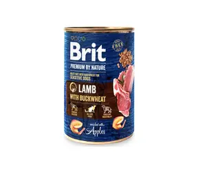 Brit Premium by Nature Lamb with Buckwheat 400 g / Konzerva pro psy / Masové paté pro psy s citlivým trávením