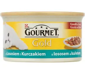 Purina GOURMET GOLD losos a kuře ve šťávě 85 g / Konzervy pro kočky