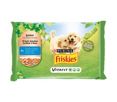 Purina Friskies Junior Chicken with Carrots - kuře s mrkví kapsičky / 4x 100g