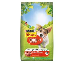 Purina Friskies mini menu - hovězí a obilí / granule pro dospělé malé psy / 1.5 kg