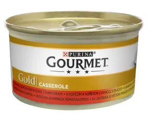 Purina GOURMET GOLD hovězí a kuře vrajčatové omáčce 85 g / Konzervy pro kočky
