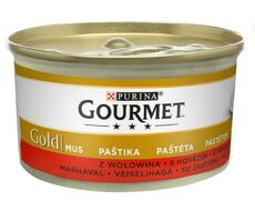 Purina GOURMET GOLD hovězí paštika 85 g / Konzervy pro kočky