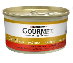 Purina GOURMET GOLD hovězí paštika 85 g / Konzervy pro kočky