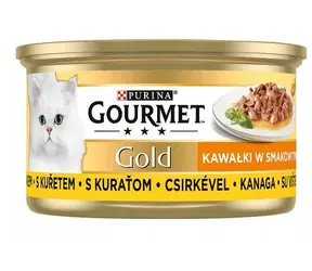 Purina GOURMET GOLD Delight kuře ve šťavnaté omáčce 85 g / Konzervy pro kočky