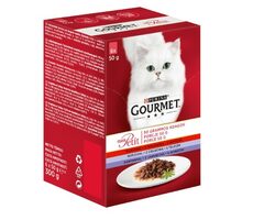 Purina GOURMET Mon Petit Meat Mix - Tuňák ve šťávě 6x 50 g / Kapsičky pro kočky