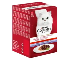 Purina GOURMET Mon Petit Meat Mix - Tuňák ve šťávě 6x 50 g / Kapsičky pro kočky