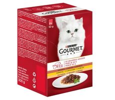 Purina GOURMET Mon Petit - Kuře s krůtou a kachnou ve šťávě 6x 50 g / Kapsičky pro kočky