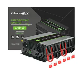Qoltec 51935 Monolitový měnič napětí / 2000W / 4000W / Vstup 12V / 2 x 230V / 1x USB