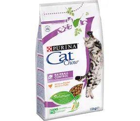 Purina Cat Chow Haiball Controll 1.5 kg / Krmivo pro dospělé kočky / proti trichobezoáru 