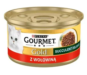 Purina GOURMET GOLD Succulent Delights Beef 85 g / Konzervy pro kočky / s hovězím masem