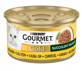 Purina GOURMET GOLD Succulent Delights chicken 85 g / Konzervy pro kočky / s kuřecím masem
