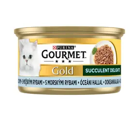 Purina GOURMET GOLD Succulent Delights Ocean fish 85 g / Konzervy pro kočky / s mořskými rybami