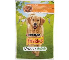 Purina Friskies Adult - Chicken and Carrot 100 g / kapsičky pro dospělé psy / kuře s mrkví