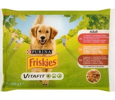 Purina Friskies Adult - Meat 4x 100 g / kapsičky pro dospělé psy / jehněčí & hovězí & kuřecí