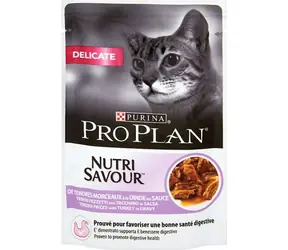 Purina Pro Plan Delicate Nutrisavour 85 g / kapsičky pro kočky / příchuť krůty