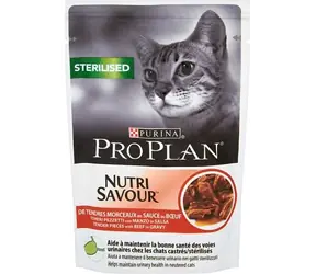 Purina Pro Plan Sterilised Beef 85 g / kapsičky pro kočky / s hovězím / pro kastrované