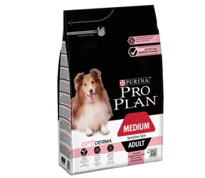Purina ProPlan Dog Adult Medium Sensitive Skin Salmon 3 kg / pro dospělé psy / střední plemena / citlivá kůže a srst