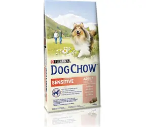 Purina Dog Chow adult sensitive salmon & rice 14 kg / pro dospělé psy / s lososem / citlivá kůže a zažívání