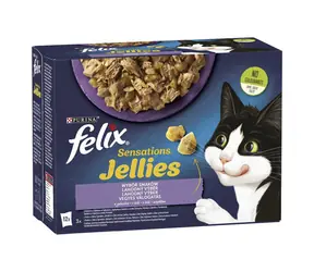 Purina Felix Sensations Mix 12x 85 g / kapsičky pro kočky / krůtí & jehněcí & makrela & sleď