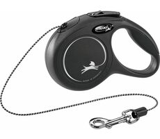 Flexi Classic New lanko XS šňůra 3 m černá / max. 8kg