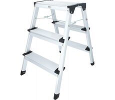 KS Tools Štafle s hliníkovými příčkami / 60 cm / nosnost 150 kg 