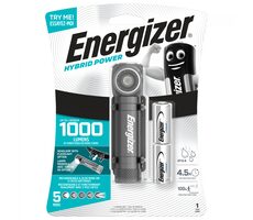 Energizer Hybrid Power 1000lm / Čelová svítilna / Dosvit: až 100m / akumulátor / 2xCR123
