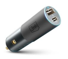 3mk Hyper Car adaptér CL (100W) / 100W / 1x USB + 1x USB - C 
