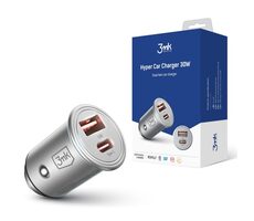 3mk Hyper Car adaptér CL (30W)  / 30W / 1x USB + 1x USB - C 