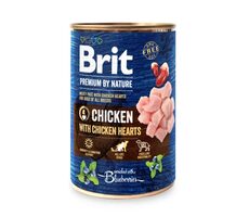 Brit Premium by Nature Chicken with hearts 400 g / Konzerva pro psy / kuře se srdíčky