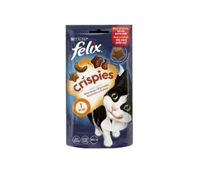Purina Felix Crispies Beef Chicken 45 g / Pamlsek pro kočky