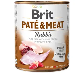 Brit Paté & Meat Rabbit 800 g / Konzerva pro psy / králičí maso