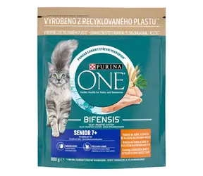 Purina One Bifensis Senior 7+ 800 g / Krmivo pro dospělé kočky / od 7 let / kuřecí