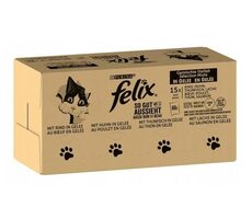 Purina Felix Mix Original 120x 85 g / Kapsičky pro kočky / hovězí & kuřecí & treska a tuňák)