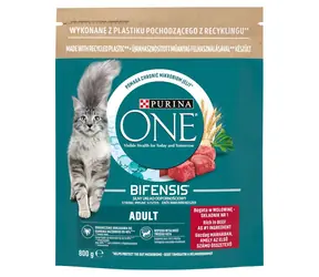 Purina One Bifensis Adult Beef 800 g / Krmivo pro dospělé kočky / s hovězím