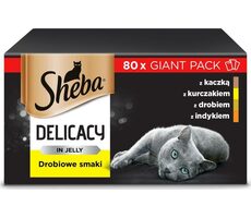 Sheba Delicacy Poultry Flavours in jelly 80x 85g / Kapsičky pro kočky