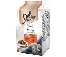 Sheba Fresh & Fine Mini Meat Dishes in Sauce 6 x 50g / Kapsičky pro kočky