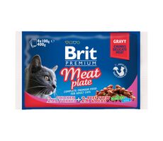 Brit Premium Cat Meat Plate 4x 100g / Kapsičky pro kočky