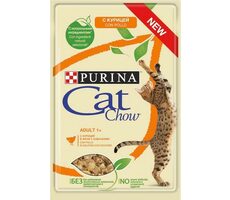 Purina Cat Chow Adult chicken zucchini jelly 85g / kapsičky pro kočky / kuřecí v cuketovém želé