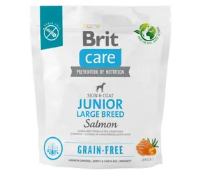Brit Care Dog Grain-Free Junior Large salmon 1kg / Granule pro mladé psy / bezobilné / od 3 měsíců do 2 let