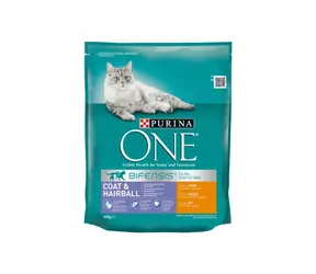 Purina One Bifensis Coat & Hairball Chicken 800 g / Krmivo pro dospělé kočky / s kuřecím