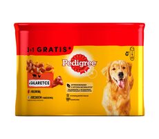 Pedigree Beef and chicken with jelly 4x 400 g / konzervy pro psy
