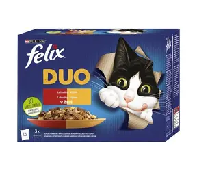 Purina Felix Fantastic Duo Country Flavours 85g / Kapsičky pro kočky / sardinka & losos