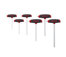 Wiha 45620 Sada zástrčných klíčů s rukojetí tvaru T ComfortGrip 6 ks / Šestihran s boční pracovní částí / 2.5-8 mm