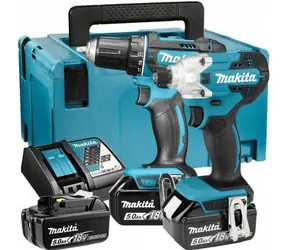Makita DLX2339JX1 / Sada Aku nářadí Makita / 2x 18V | 5.0AH / Nabíječka / kufr