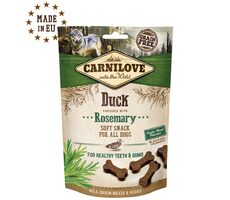 CARNILOVE Dog Semi-Moist Snack Duck & Rosemary 200g / Poloměkký pamlsek pro psy 