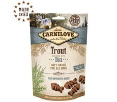CARNILOVE Dog Semi-Moist Snack Trout & Dill 200g / Poloměkký pamlsek pro psy 