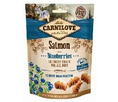 CARNILOVE Dog Crunchy Snack Salmon & Blueberries 200g / Křupavé pamlsky pro psy 