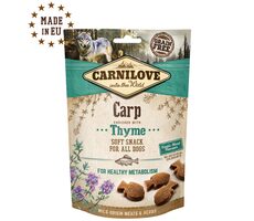 CARNILOVE Dog Soft Carp & Thyme 200 g / Poloměkký pamlsek pro psy 