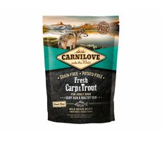 CARNILOVE Dog Fresh Carp & Trout 1.5kg / Holistické kompletní krmivo pro dospělé psy / bez obilovin a bramor 
