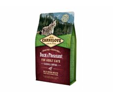 CARNILOVE Cat Grain Free Duck&Pheasant Adult Hairball Control 2kg / Holistické kompletní krmivo pro dospělé kočky / bez 